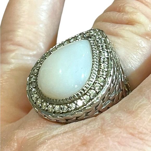 Stunning designer DP 925 sterling Moonstone fancy heavy handmade ring - Picture 3 of 11